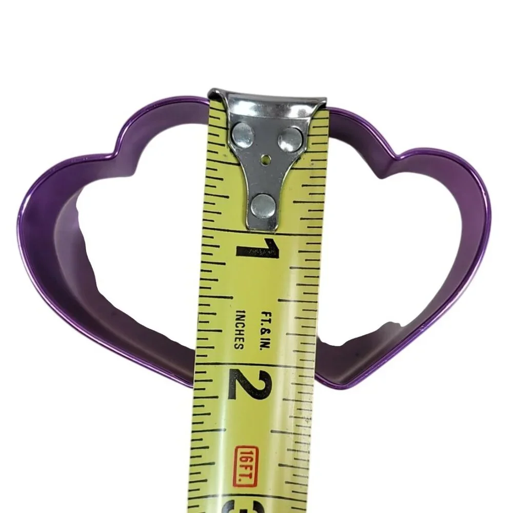Wilton Cookie Cutter Set Metal 9 PCS Valentine's Hearts XO Purple Pink Red
